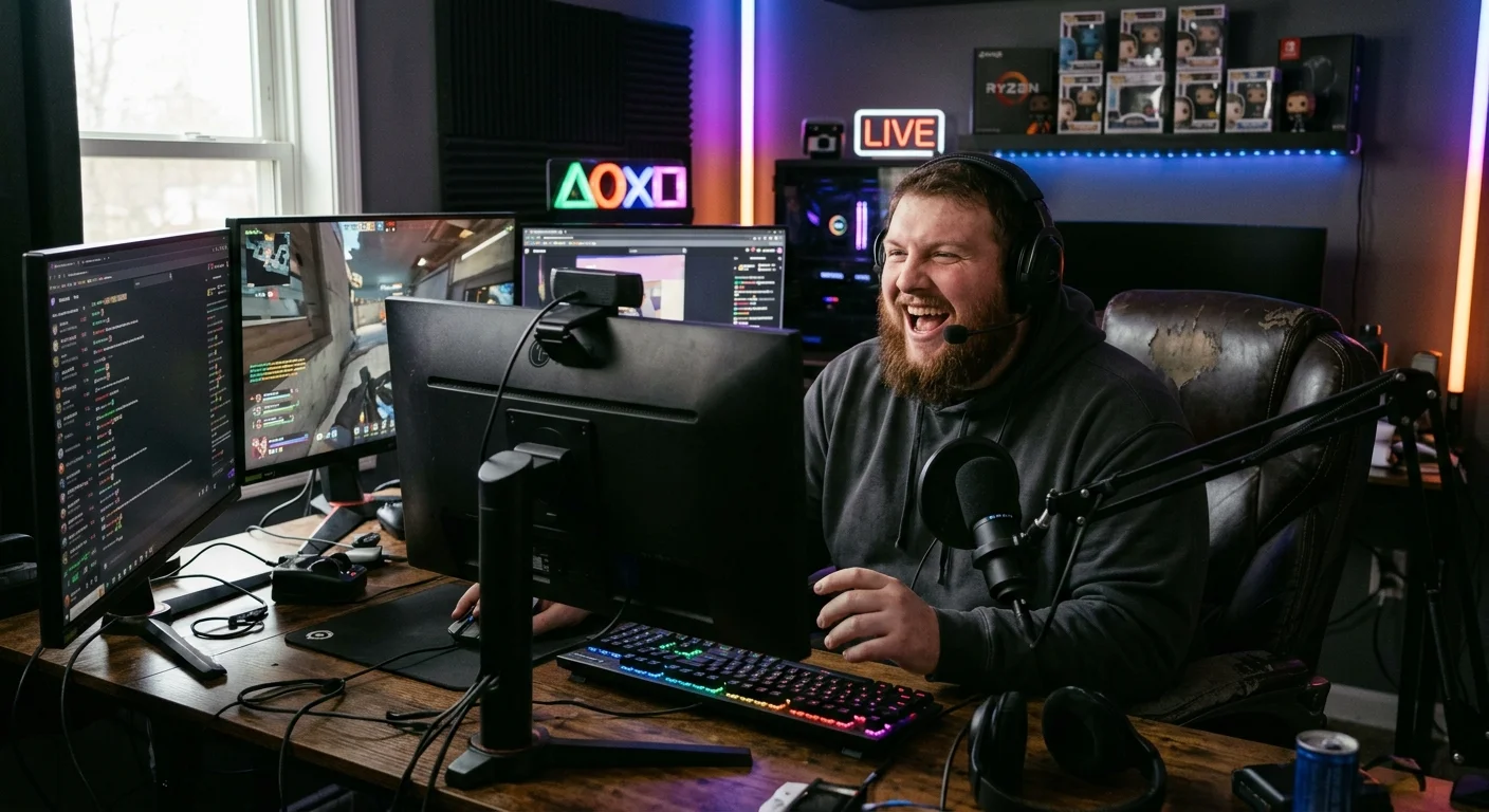 CaseOh net worth streamer reacting during a live Twitch broadcast