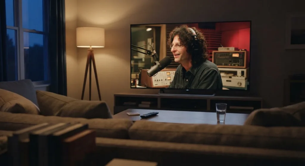 Streaming setup representing Howard Stern's HBO Max show expansion