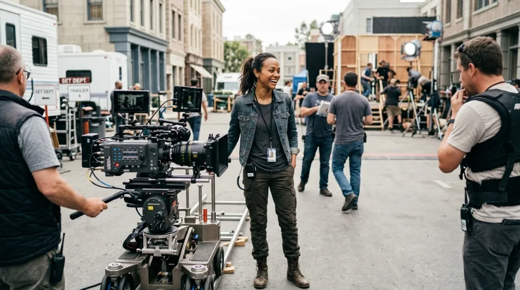 Zoe Saldana net worth movie set career photo